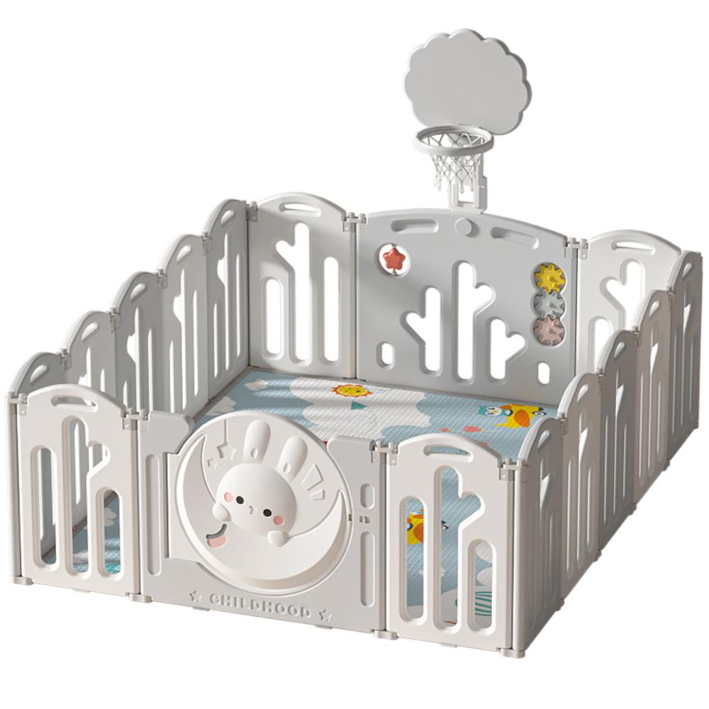 Lovely Baby - Kids Rabbit Playpen - with Basketball Hoop - 16 pcs