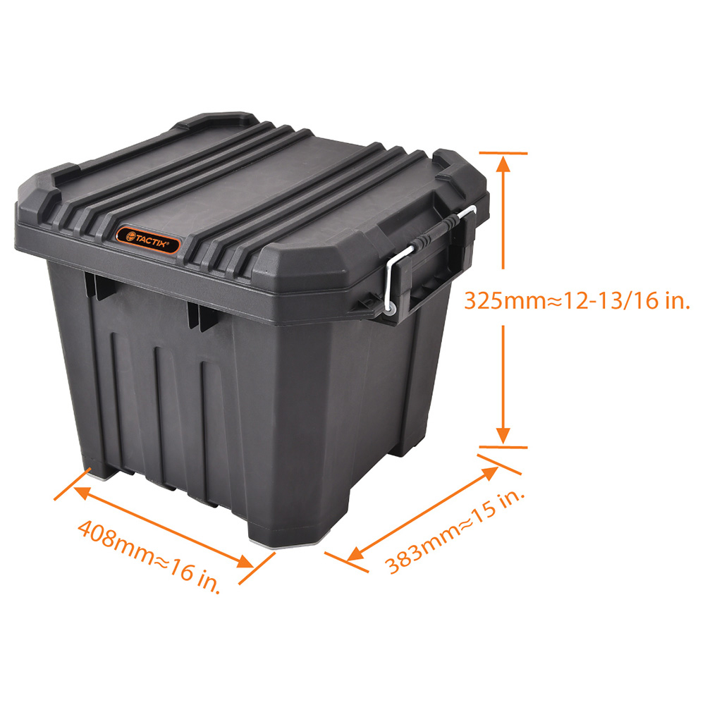 TACTIX - Heavy Duty Storage Box 30L - Black