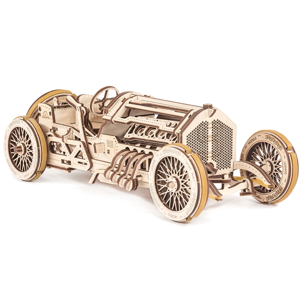 Ugears - U-9 Grand Prix Car - Racing 3D Puzzle Kit Gift