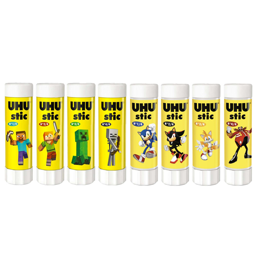 يو إتش يو - اصبع صمغ - 40غ - عدد 4 - أبيض