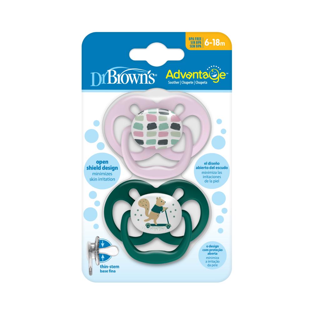 Dr. Brown's - Stage 2 Advantage Pacifier Airplanes 2pcs - Design May Vary